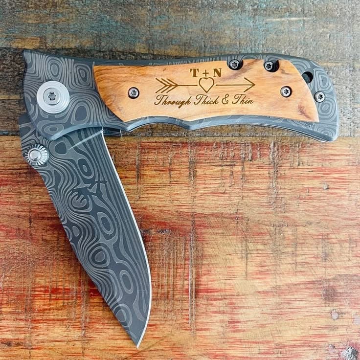Custom engraved knife
