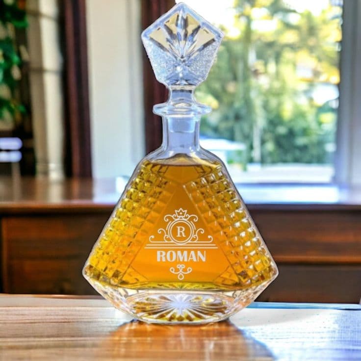 Personalized whiskey decanter for dad