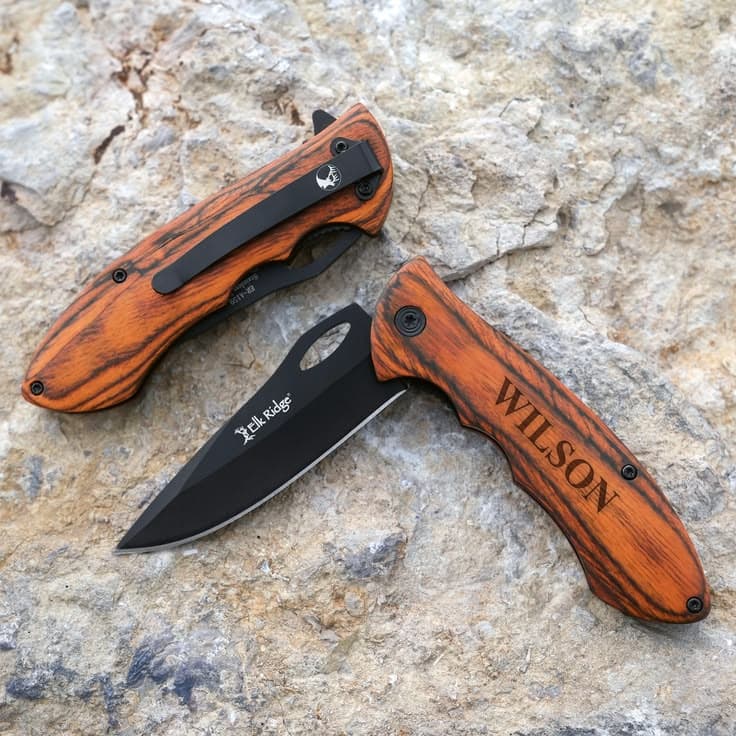 Personalized Elk Ridge trail knife